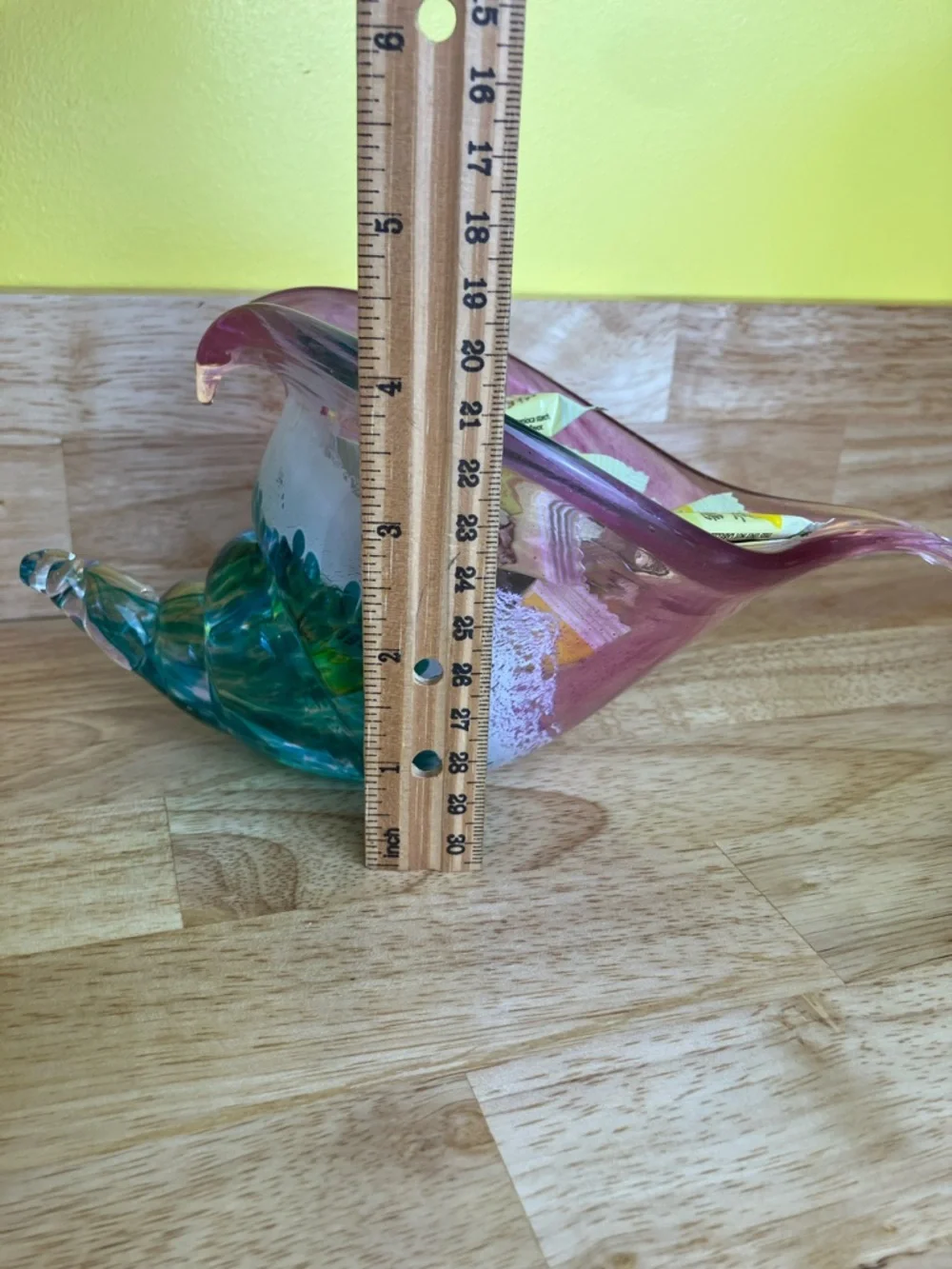 Blown Glass Conch Shell Beach Decor Candy Dish